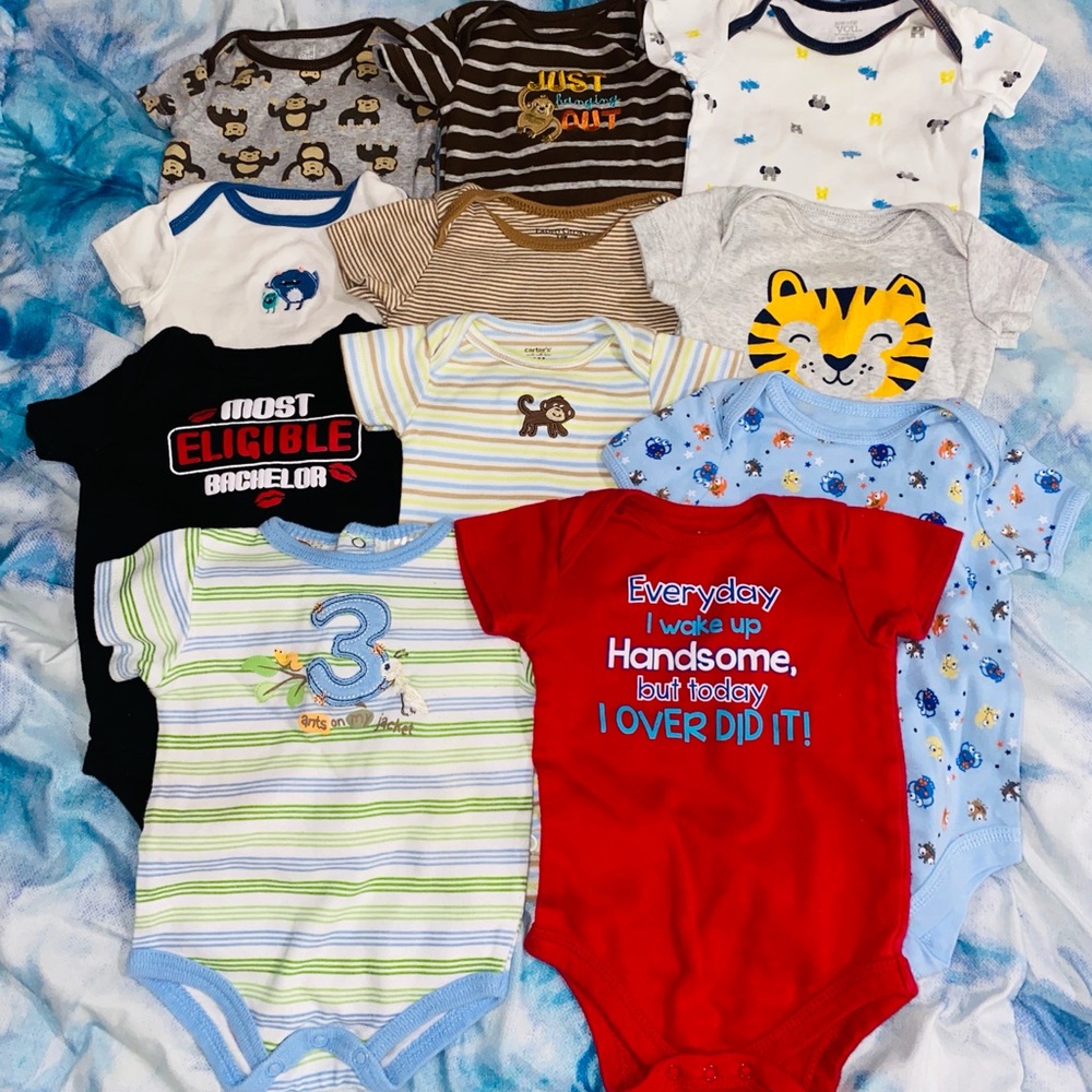 3-6 month boys onesie bundle